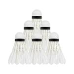 REBEL pernate žogice za badminton iz gosjega perja, 6 kos, RBA-4103