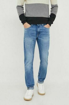 Kavbojke Calvin Klein Jeans moški - modra. Kavbojke iz kolekcije Calvin Klein Jeans slim taper kroja