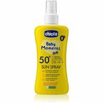 Chicco Baby Moments Sun pršilo za sončenje za otroke SPF 50+ 0 m+ 150 ml