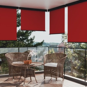 Balkonska stranska tenda 140x250 cm rdeča