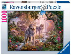 Ravensburger Puzzle 151851 Volčja družina poleti