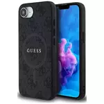 Ovitek Guess Case 4G Ring Classic Logo MagSafe for iPhone 16e black (GUHMPSE4G4GFRK)