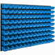 botle Stenska plošča za orodje 115 x 78 cm z 126 kos Škatla viseče Modra škatle Sistem za shranjevanje