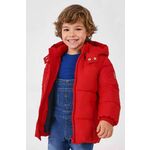 Otroška jakna Mayoral rdeča barva - rdeča. Otroški jakna iz kolekcije Mayoral. Podložen model, izdelan iz gladkega materiala.