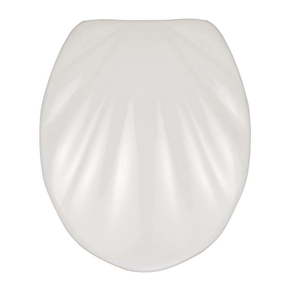 Bela WC deska z enostavnim zapiranjem Wenko Premium Sea Shell