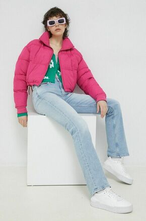 Kavbojke Tommy Jeans Maddie ženske - modra. Kavbojke iz kolekcije Tommy Jeans v stilu bootcut z nizkim pasom. Model izdelan iz elastičnega denima.
