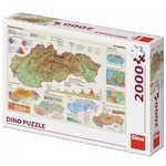 Dino sestavljanka Zemljevid Slovaške, 2000 kosov
