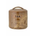 Posoda za čaj Bloomingville Aeris Jar - rjava. Posoda za čaj iz kolekcije Bloomingville. Model izdelan iz fajanse.