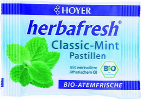 HOYER Herbafresh bio metine pastile