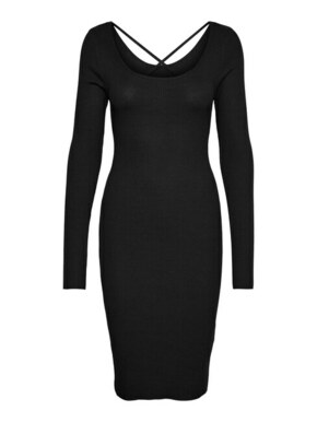 Vero Moda Ženska obleka VMGLORY Slim Fit 10268007 Black (Velikost S)