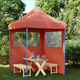vidaXL Zložljivi pop-up šotor za zabave 2 stranici terakota