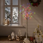 vidaXL Božično drevesce s 140 LED lučkami 1,5 m večbarvno vrba