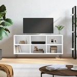 vidaXL TV omarica visok sijaj bela 103,5x30x50 cm inženirski les