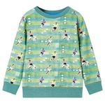 Greatstore Otroški pulover svetlo zelena melange 116