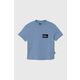 Otroška bombažna kratka majica Quiksilver BACKFLASHSSYTH - modra. Otroška kratka majica iz kolekcije Quiksilver, izdelana iz visokokakovostnega materiala, ki je bil trajnostno proizveden. Model iz izjemno udobne bombažne tkanine.