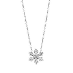 Beneto Igriva srebrna ogrlica Snowflake AGS1334 / 47 srebro 925/1000