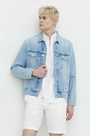 Jeans jakna Tommy Jeans moška - modra. Jakna iz kolekcije Tommy Jeans. Nepodložen model