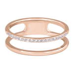 Troli Dvojni minimalistični prstan iz roza zlata (Obseg 50 mm)