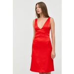 Obleka rdeča barva, - rdeča. Obleka iz kolekcije Ivy &amp; Oak. Raven model izdelan iz enobarvne tkanine.