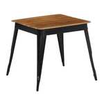 VIDAXL Jedilna miza iz trdnega akacijevega lesa in jekla 75x75x76 cm