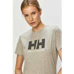 Helly Hansen bombažna majica - siva. T-shirt iz zbirke Helly Hansen. Model narejen iz tanka, rahlo elastična tkanina.
