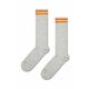 Nogavice Happy Socks Solid Sneaker Thin Crew siva barva - siva. Nogavice iz kolekcije Happy Socks. Model izdelan iz elastičnega, enobarvnega materiala.
