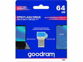 GOODRAM USB ključ 64 GB ODD + Type C