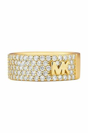 Pozlačeni srebrni prstan Michael Kors - zlata. Prstan iz kolekcije Michael Kors. Model izdelan iz cirkonov.