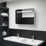 vidaXL LED kopalniška omarica z ogledalom 80x11x55 cm