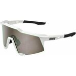 100% Speedcraft Matte White/HiPER Silver Mirror Lens Kolesarska očala