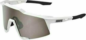 100% Speedcraft Matte White/HiPER Silver Mirror Lens Kolesarska očala