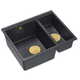 granitni umivalnik Logan 150 Black Metallic