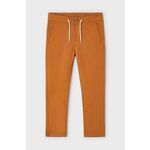 Otroške hlače s primesjo lanu Mayoral oranžna barva - oranžna. Otroški hlače iz kolekcije Mayoral. Model izdelan iz enobarvne tkanine. Model iz izjemno udobne tkanine z visoko vsebnostjo bombaža.