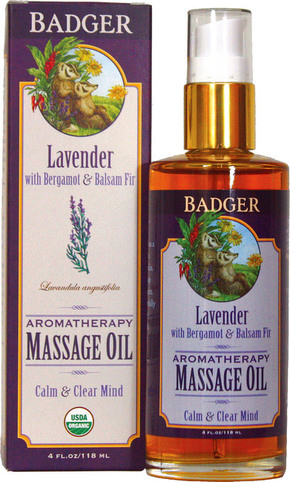 "Badger Balm Masažno olje za aromaterapijo s sivko - 118 ml"