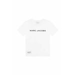 Otroška bombažna kratka majica Marc Jacobs bela barva - bela. Otroške kratka majica iz kolekcije Marc Jacobs. Model izdelan iz udobne pletenine.
