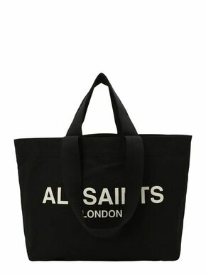 Torbica AllSaints ALI črna barva - črna. Velika nakupovalna torbica iz kolekcije AllSaints. Model brez zapenjanja