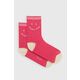 Nogavice PS Paul Smith žensko, roza barva - roza. Visoke nogavice iz kolekcije PS Paul Smith. Model izdelan iz elastičnega, vzorčastega materiala.