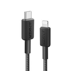 Anker 322 USB-C na Lightning kabel črna 1