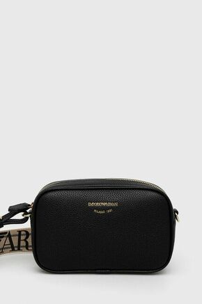 Emporio Armani torbica - črna. Majhna torbica iz kolekcije Emporio Armani. Model na zapenjanje