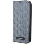 Karl Lagerfeld Karl Lagerfeld Booktype Saffiano Monogram - Ohišje za iPhone 14 Pro Max (srebrno)