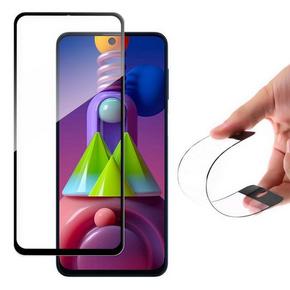 Full Cover Flexi Nano hibridno steklo za zaščito zaslona z okvirjem za Samsung Galaxy M51 črno