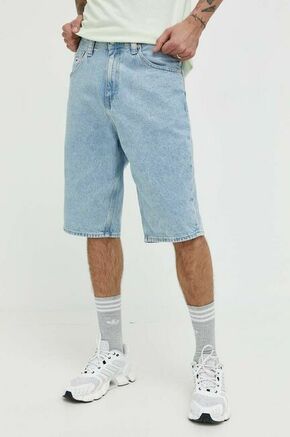 Jeans kratke hlače Tommy Jeans moški - modra. Kratke hlače iz kolekcije Tommy Jeans. Model izdelan iz jeansa.