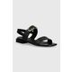 Usnjeni sandali Furla FLOW ženski, črna barva, YH72FOW BX2680 O6000 - črna. Sandali iz kolekcije Furla. Model je izdelan iz naravnega usnja. Model z mehkim, oblikovanim vložkom zagotavlja udobje.