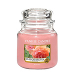 Yankee Candle, sončno obarvana marelična vrtnica, klasična dišeča svečka srednje