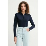Majica z dolgimi rokavi Lacoste ženska, črna barva, PF5464 - mornarsko modra. Majica z dolgimi rokavi iz kolekcije Lacoste, izdelana iz tanke, elastične pletenine. Model iz zračne tkanine z visoko vsebnostjo bombaža.