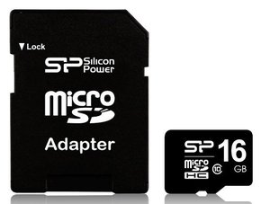 Silicon Power SDHC 16GB SDHC (Class 10) z adapterjem