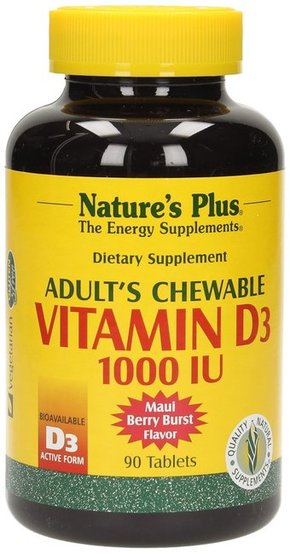 Vitamin D3 1000 IE žvečljive tablete - 90 pastil