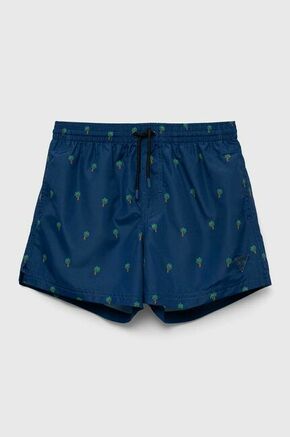 Otroške kopalne kratke hlače Guess mornarsko modra barva - mornarsko modra. Otroški kopalne kratke hlače iz kolekcije Guess. Model izdelan iz lahkega blaga. Izjemno zračen