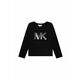 Otroška bombažna majica z dolgimi rokavi Michael Kors črna barva - črna. Majica z dolgimi rokavi iz kolekcije Michael Kors. Model izdelan iz pletenine z nalepko.