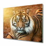 tulup.si Steklena podloga za rezanje Bengal tiger 60x52 cm